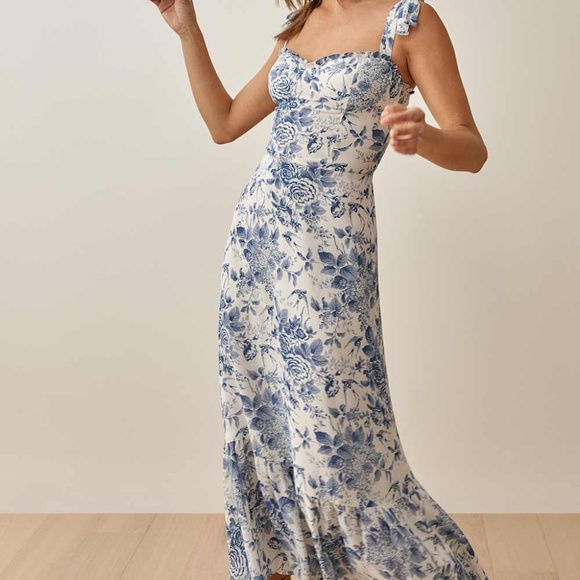 Reformation Nikita Dress Pompadour Size 6 - Picture 1 of 1